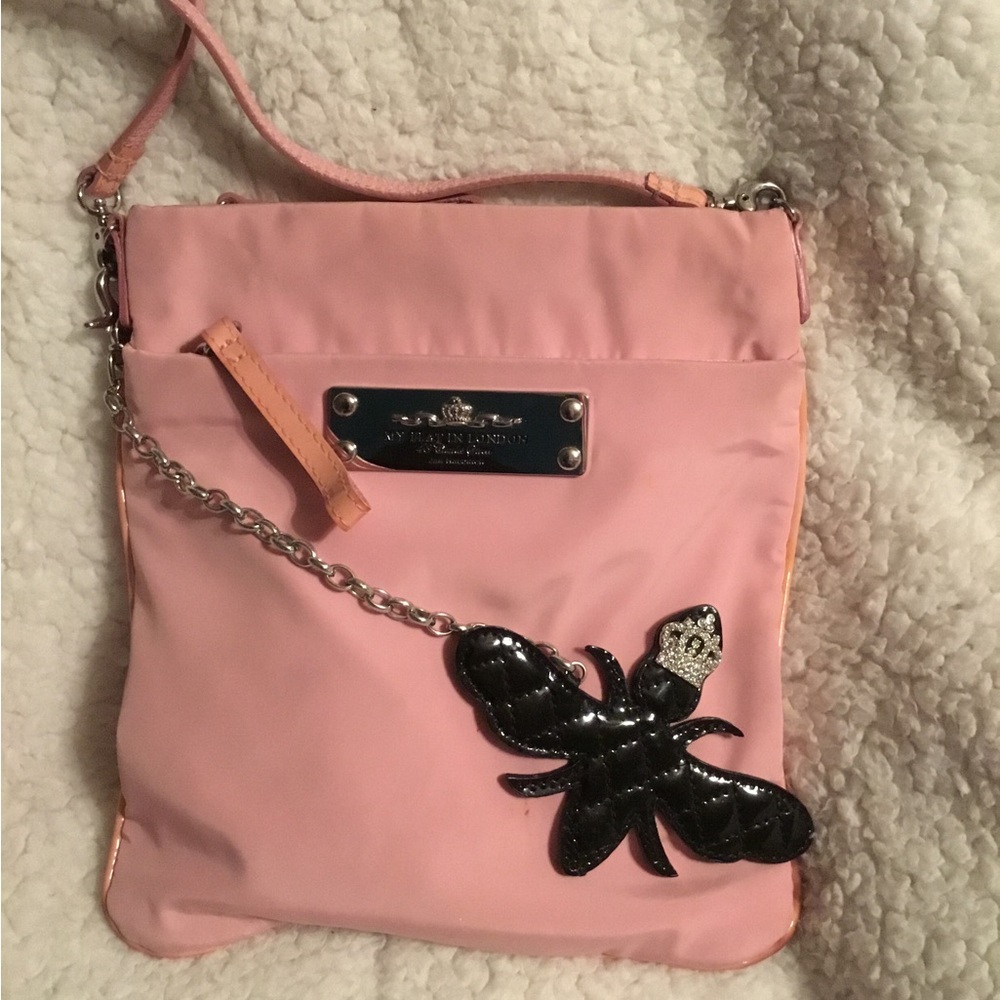 My Flat in London Pink Crossbody Bag w/Queen Bee